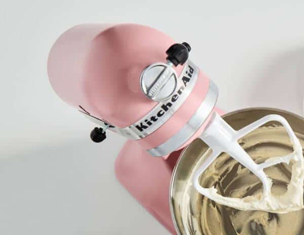 Closeup of Matte Dried Rose KitchenAid® stand mixer