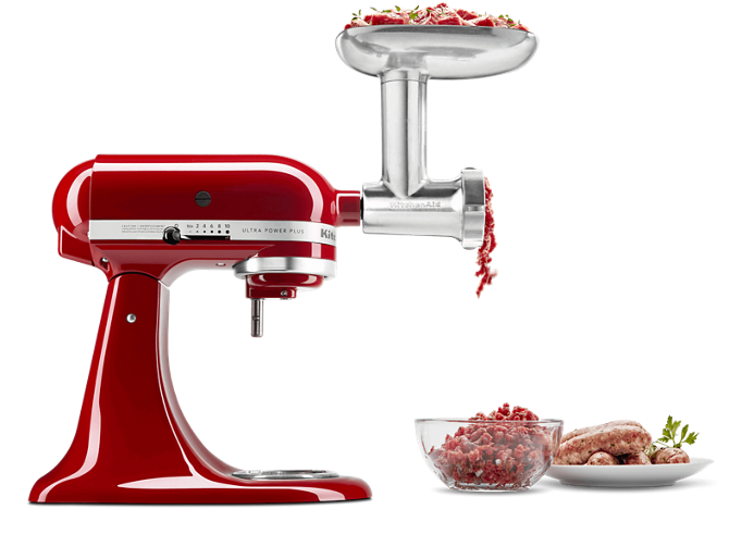KitchenAid® stand mixer with Grinder attachment