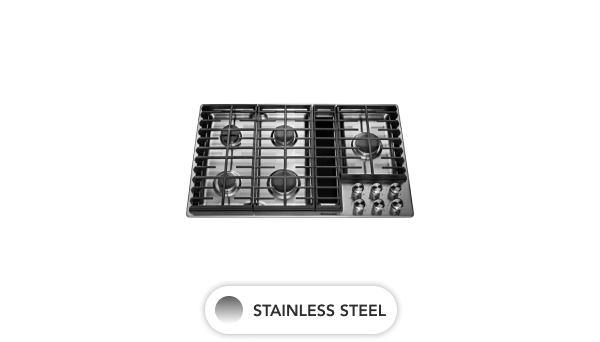 A KitchenAid® cooktop in Stainless Steel