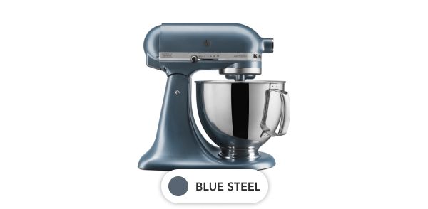 A KitchenAid® Stand Mixer in Blue Steel