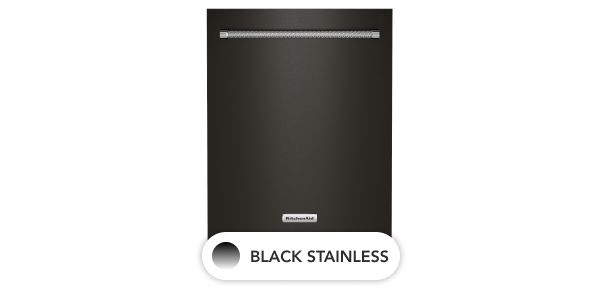 A 44 dBA Dishwasher with FreeFlex™ Third Rack in Black Stainless
