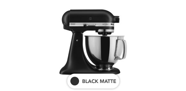 A KitchenAid® Stand Mixer in Black Matte