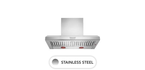 A KitchenAid® Canopy Range Hood in Stainless Steel