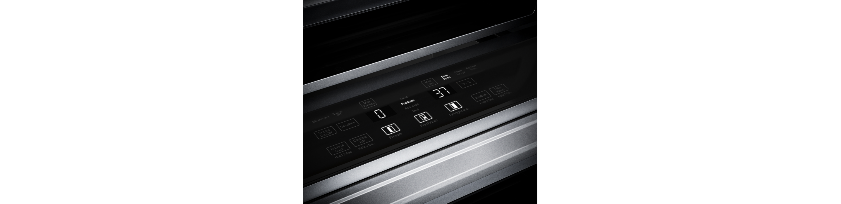 Internal Touchscreen Controls on the KitchenAid® Built-In Side-by-Side Refrigerator