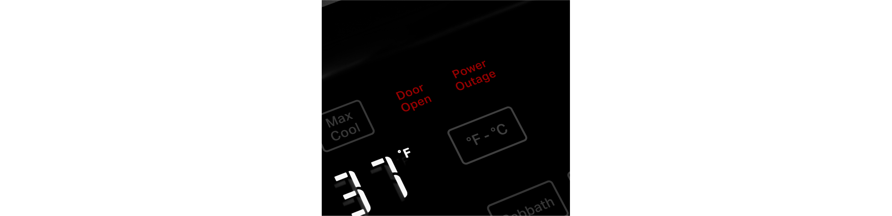 Door Open and Power Outage buttons on Internal Touchscreen Controls