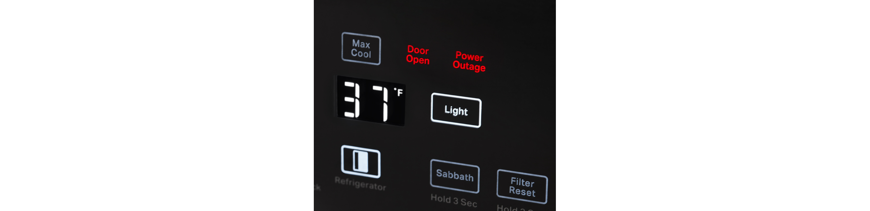 Door Open and Power Outage buttons on External Touchscreen Controls