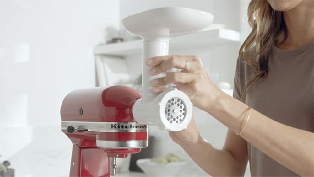 Food Grinder + Fresh Prep Slicer/Shredder Attachment Bundle