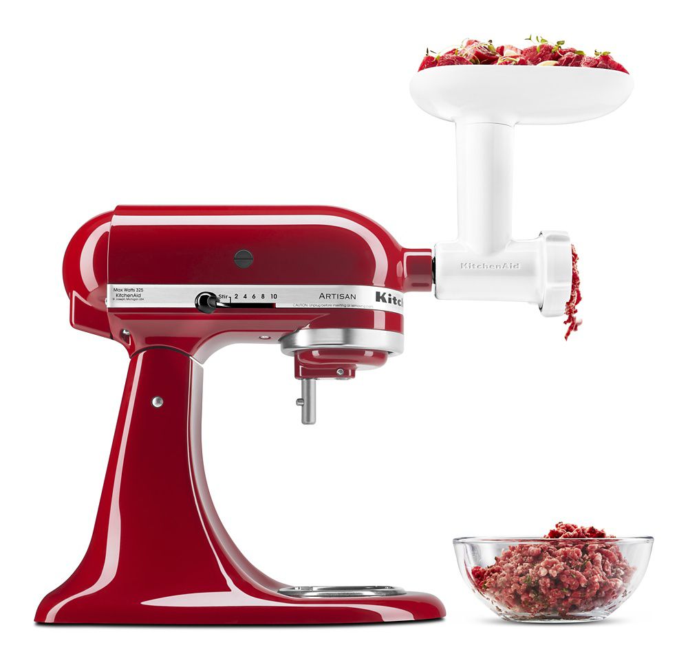 Food Grinder + Fresh Prep Slicer/Shredder Attachment Bundle