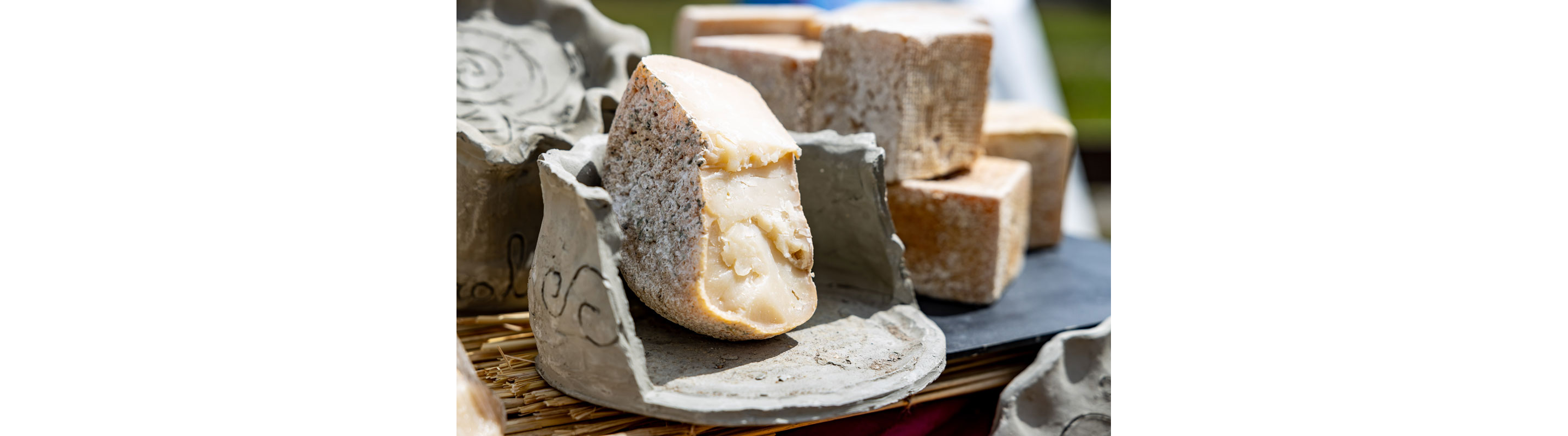 A wedge of cheese.