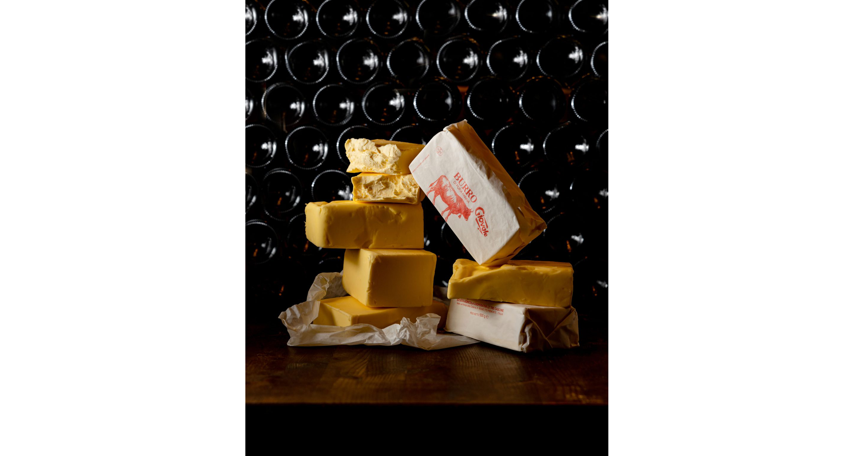 Small blocks of cheese.