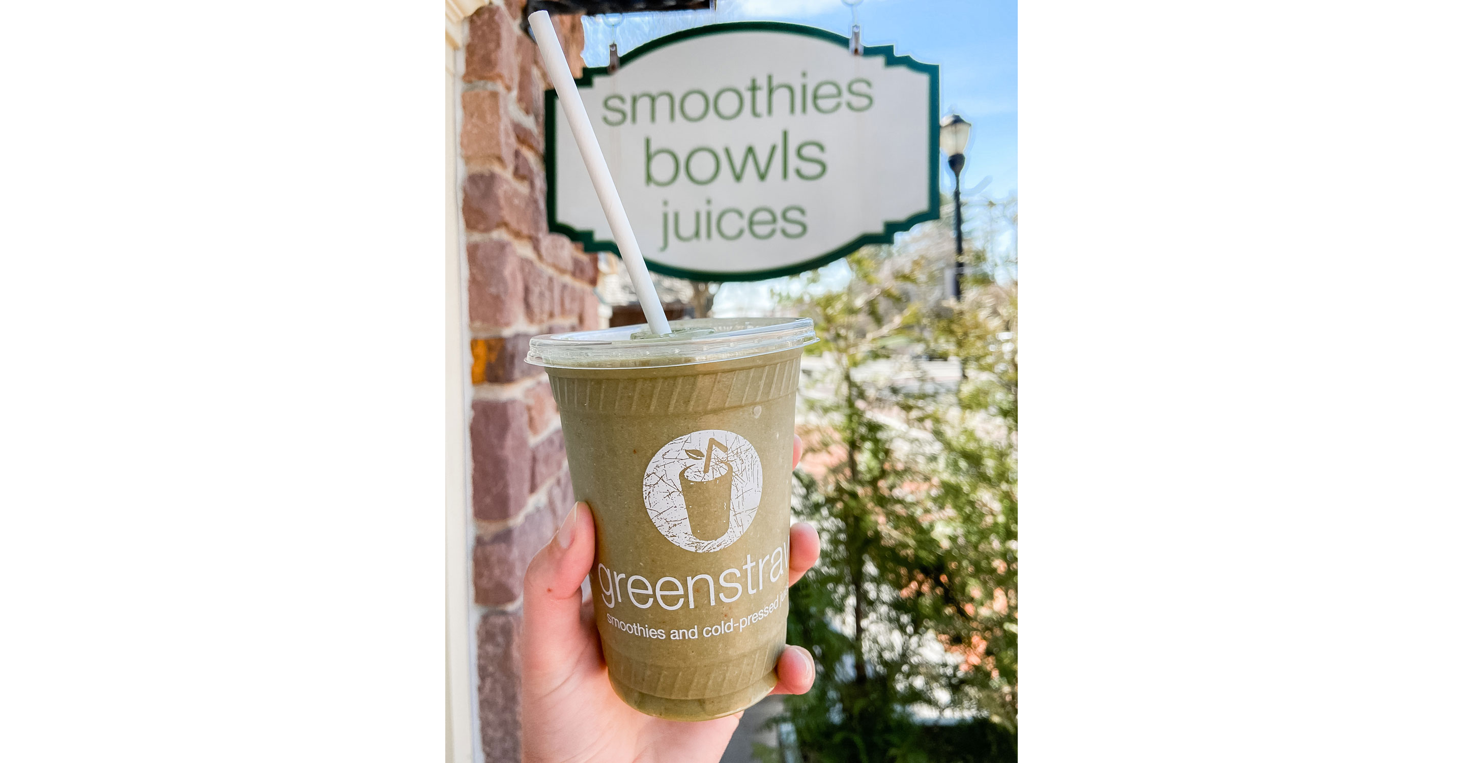 A green smoothie from Greenstraw.