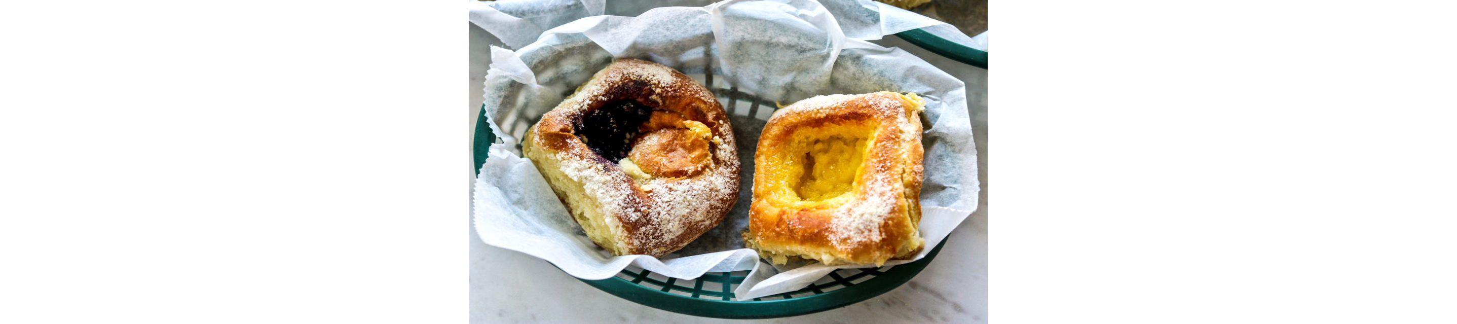 A basket of sweet kolaches.