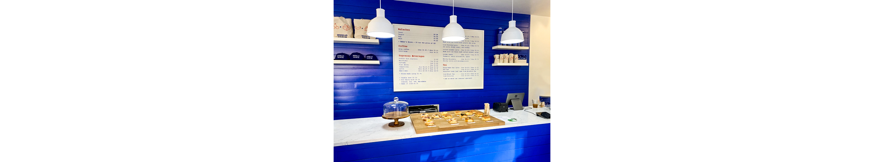The menu of Brooklyn Kolaches bakery.