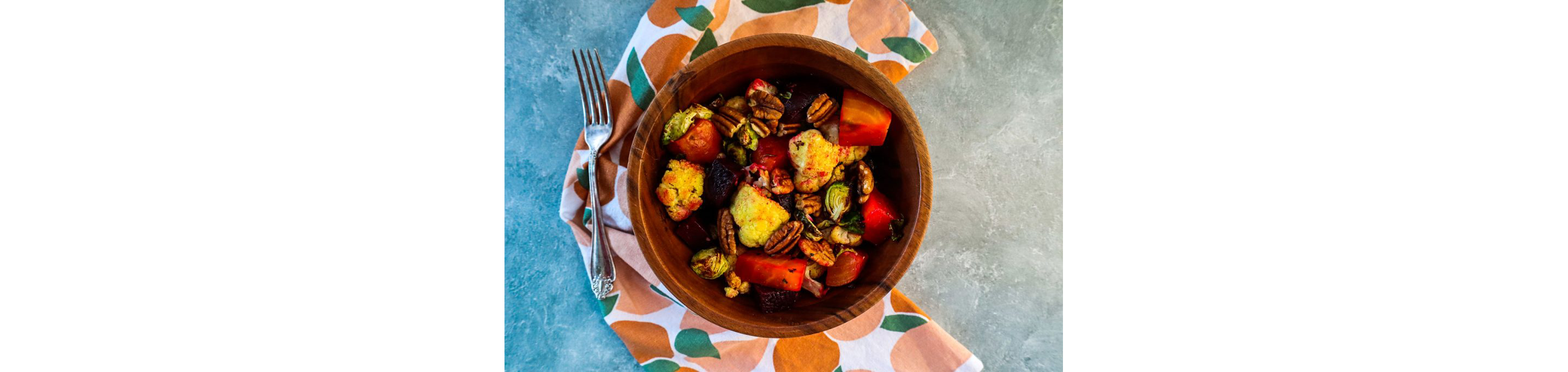 Roasted vegetables.