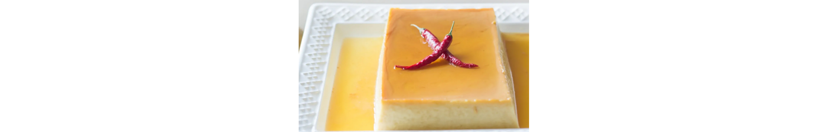 Mango Flan with Chile Caramel