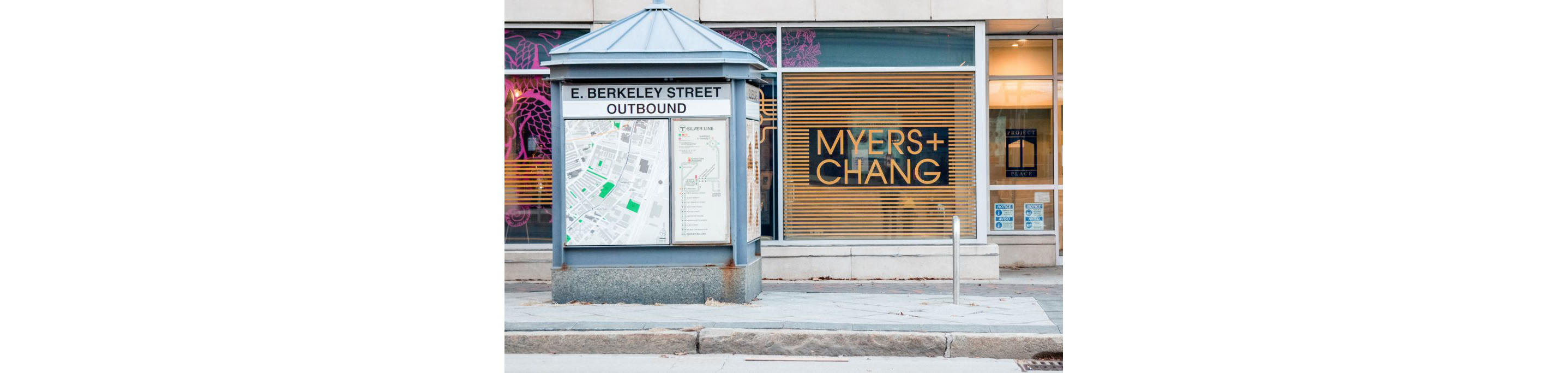 The large windows of Myers + Chang.