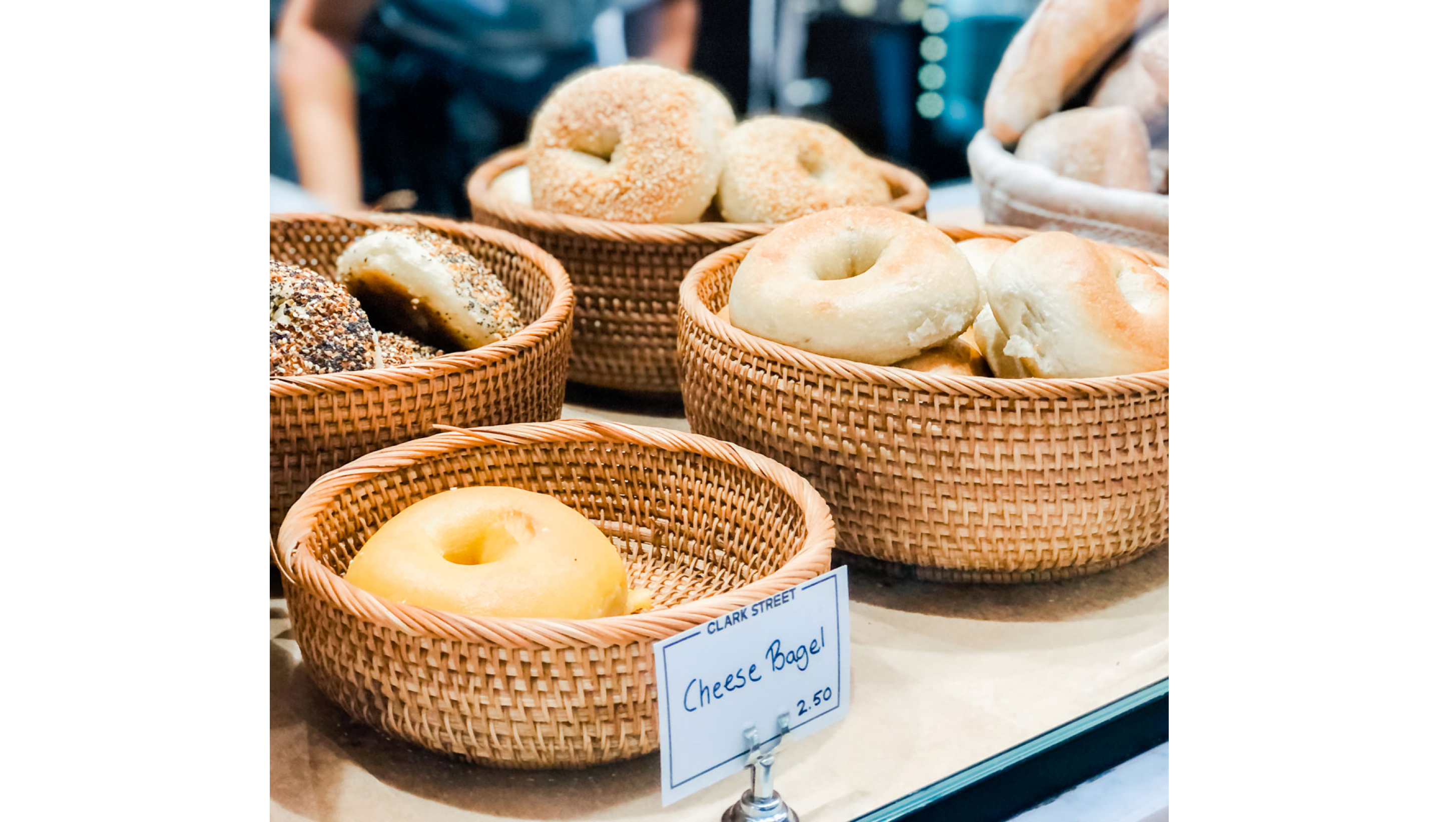 A variety of bagels from Clark Street Bakery.