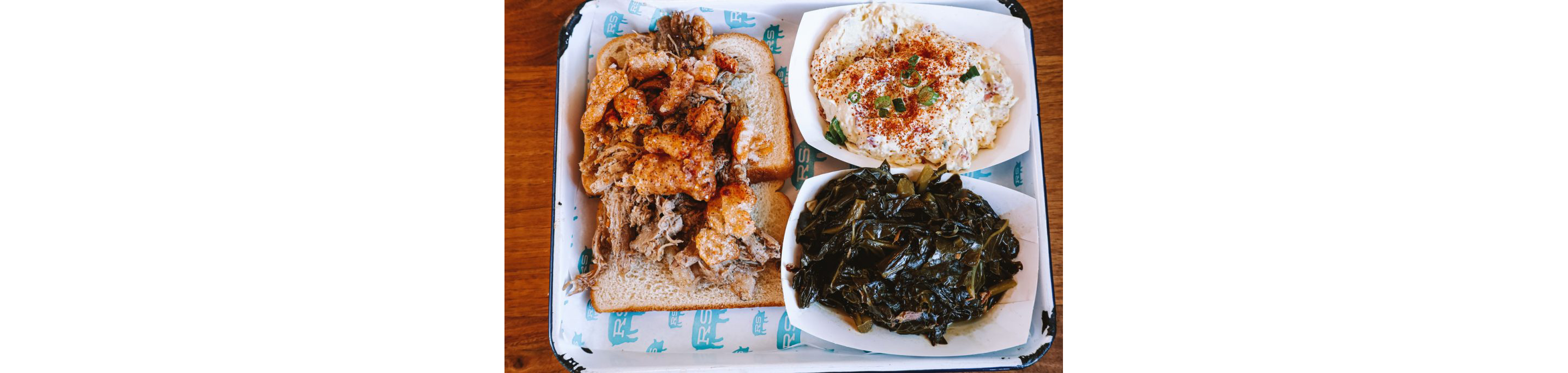 A fresh sandwich from Rodney Scott's BBQ.