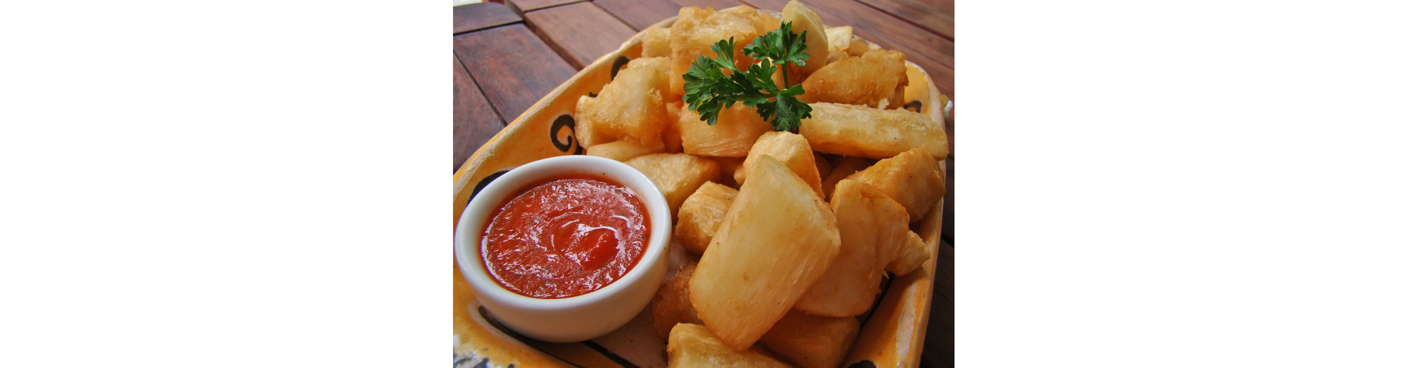 Fried yuca bites.
