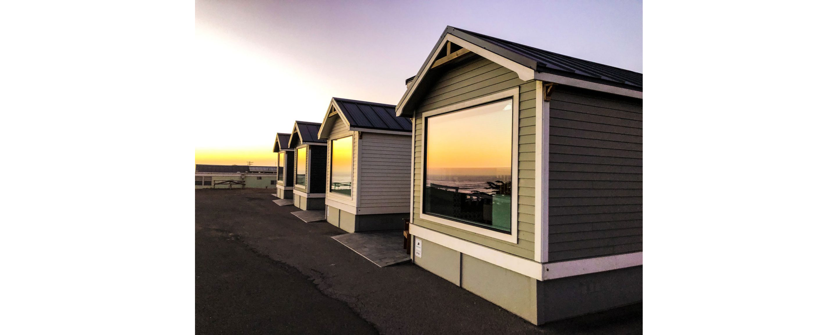 The Dillon Beach Coastal Kitchen cabins.
