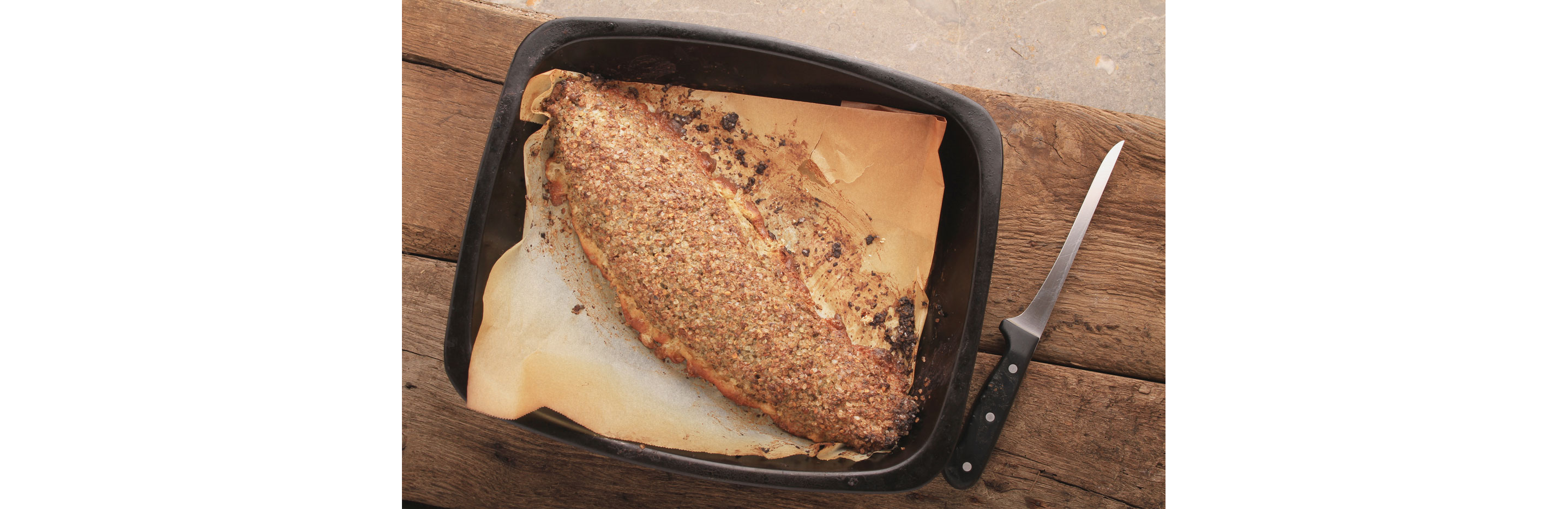 A homemade take on Thomas Keller’s famous salt-crusted sea bass.
