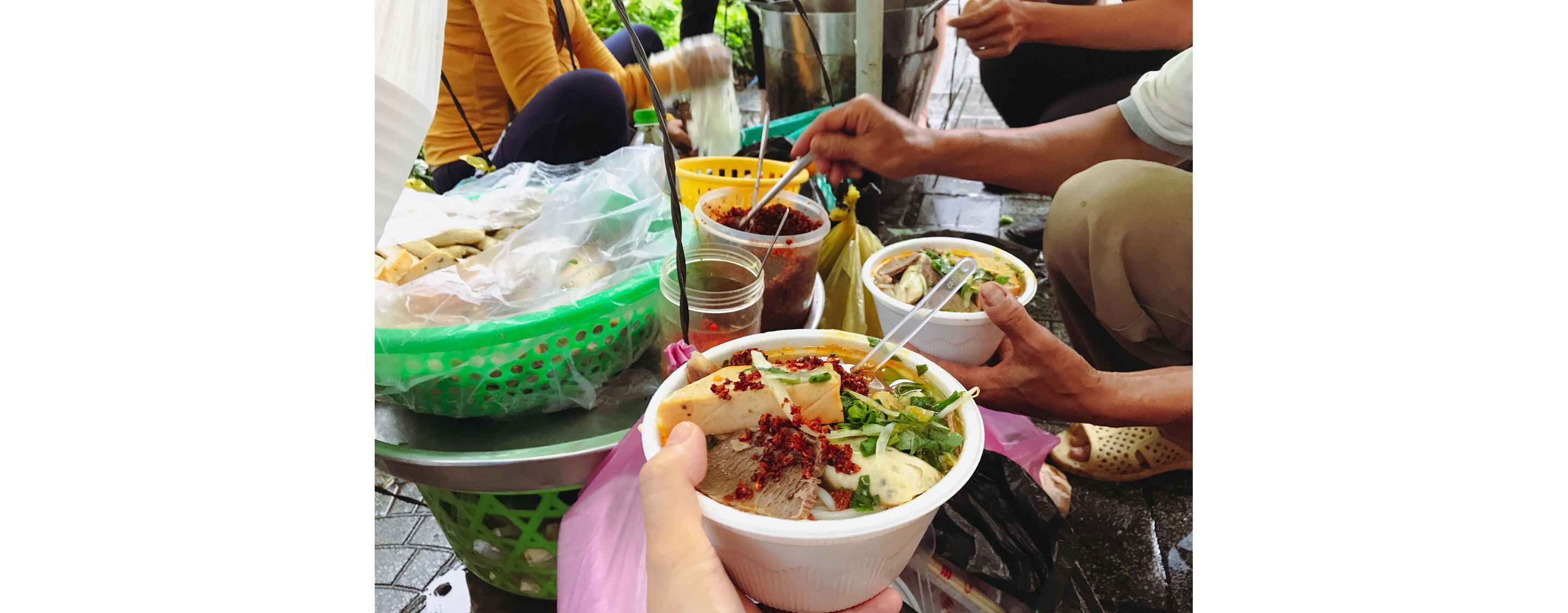 A busy food stall in Ho Chi Minh City.