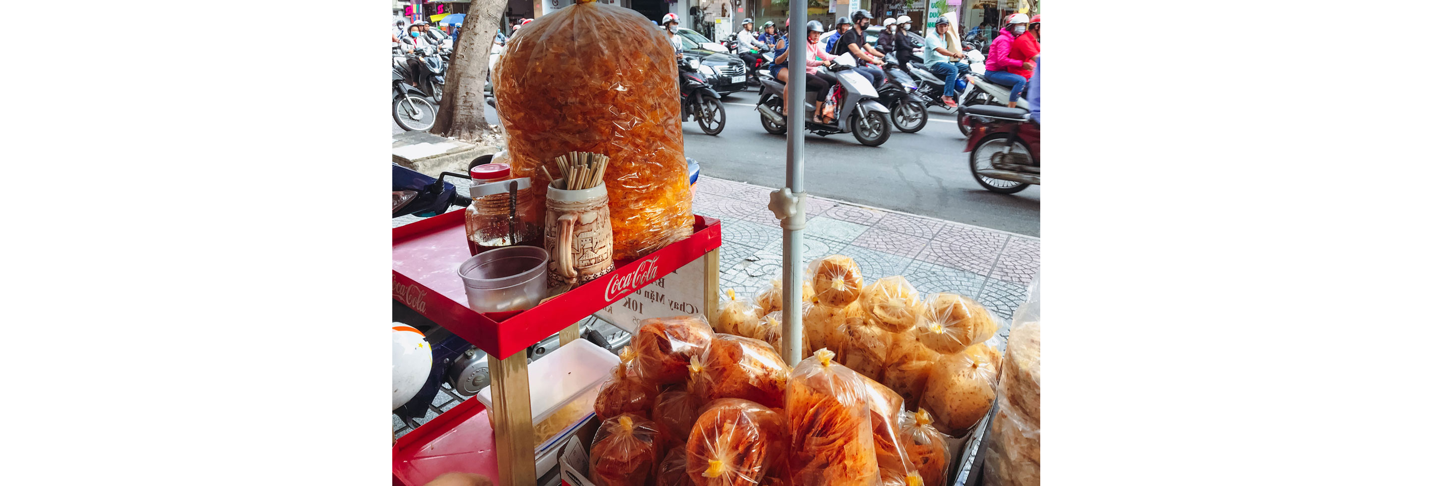 A small food stall ready to sell its eats.