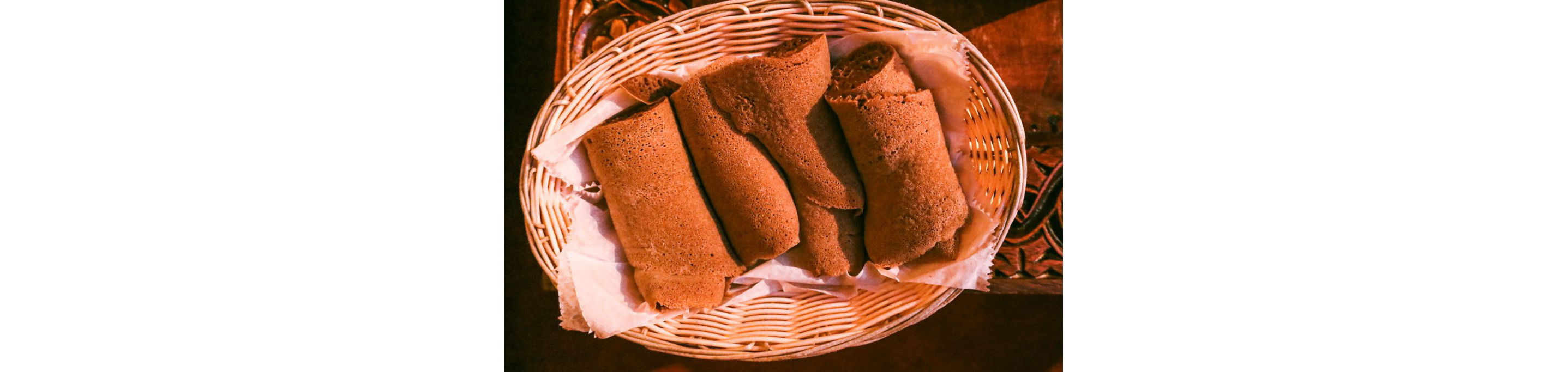 A basket of Ethiopian bread.
