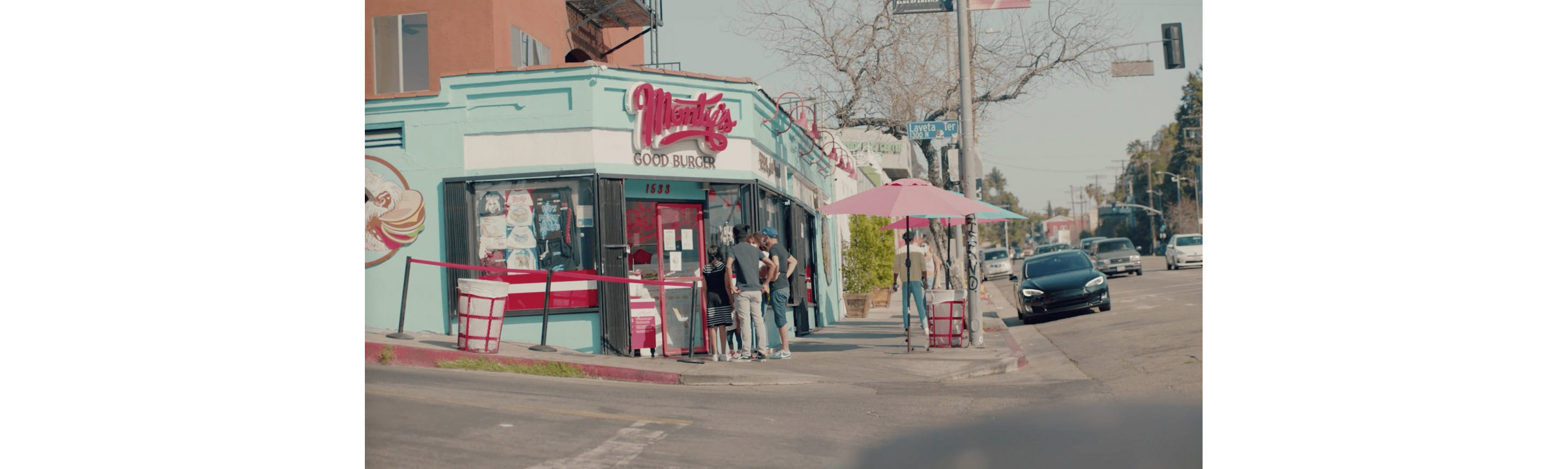 The front entrance of Monty’s Good Burger.
