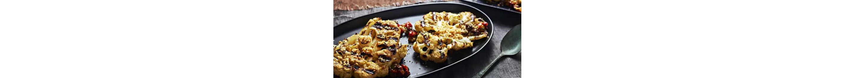 Grilled Cauliflower Steaks with Lemony Breadcrumbs