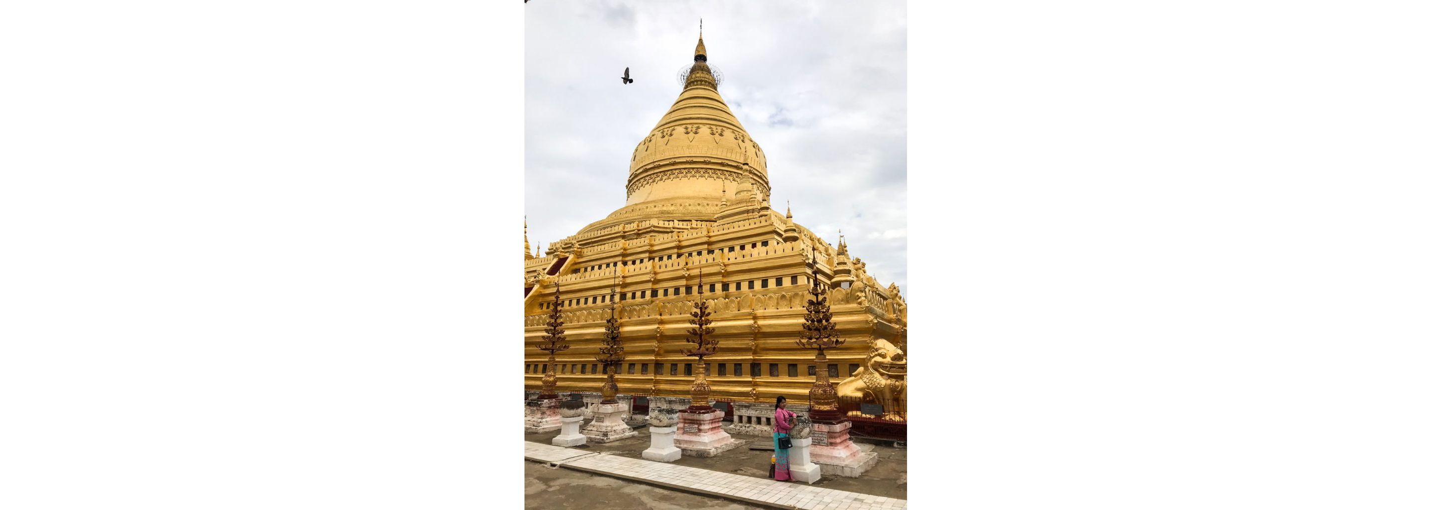 A gold temple in Myanmar.