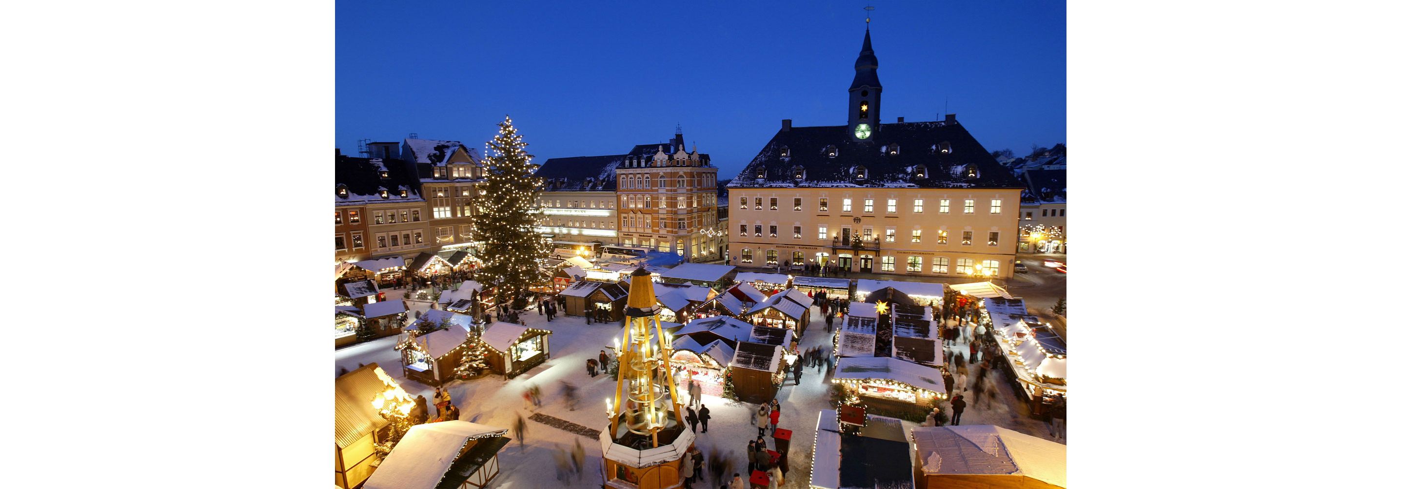 A Christmas market.