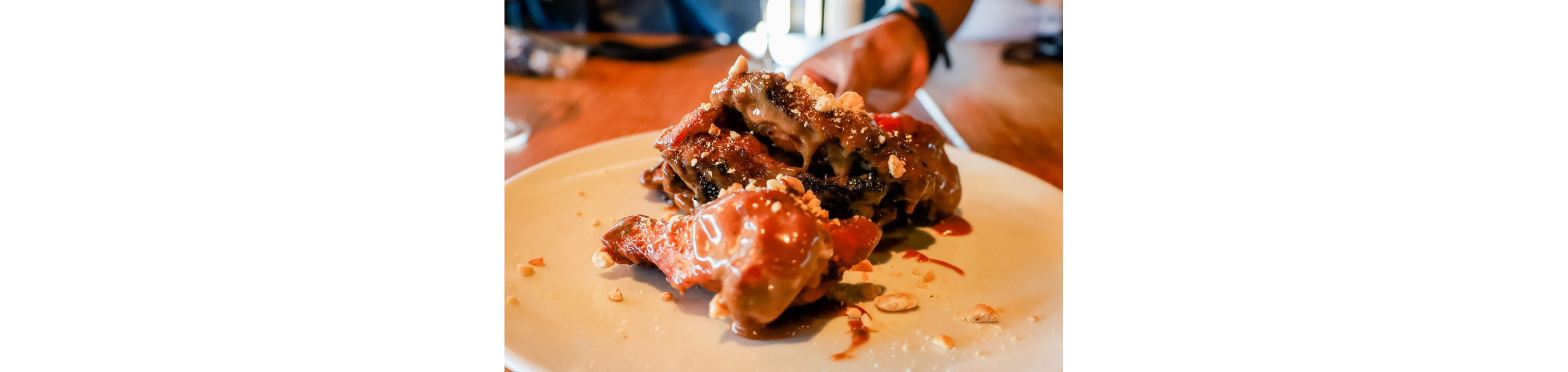A plate of freshly cooked wings.