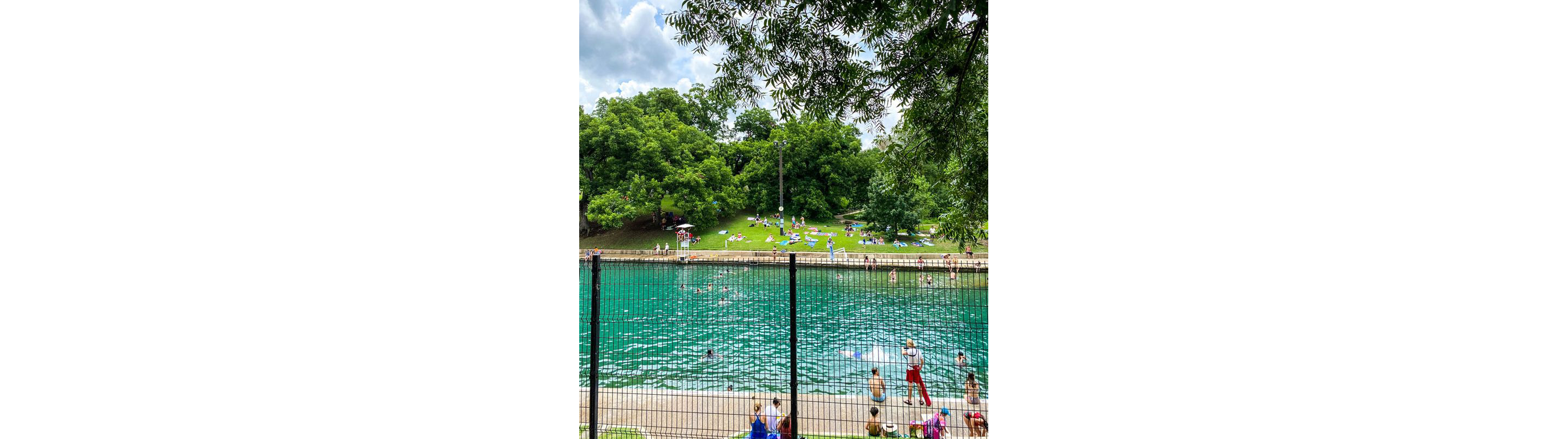 People swimming in Barton Springs.