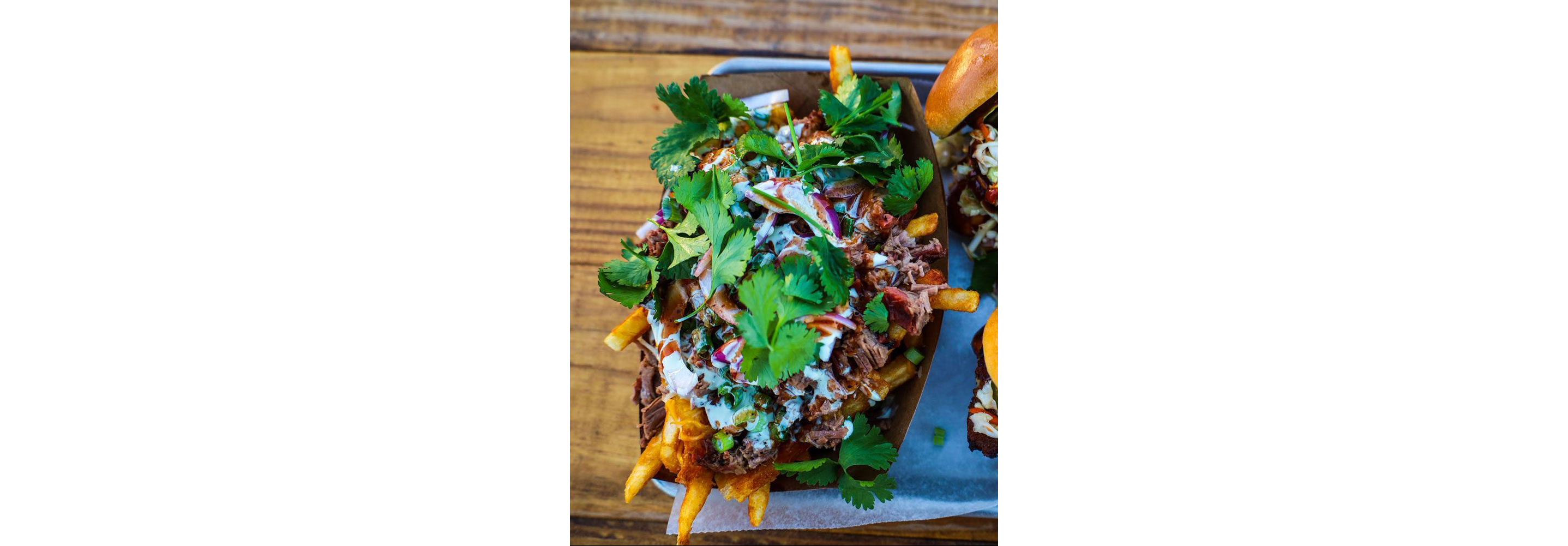 Loaded barbeque french fries.