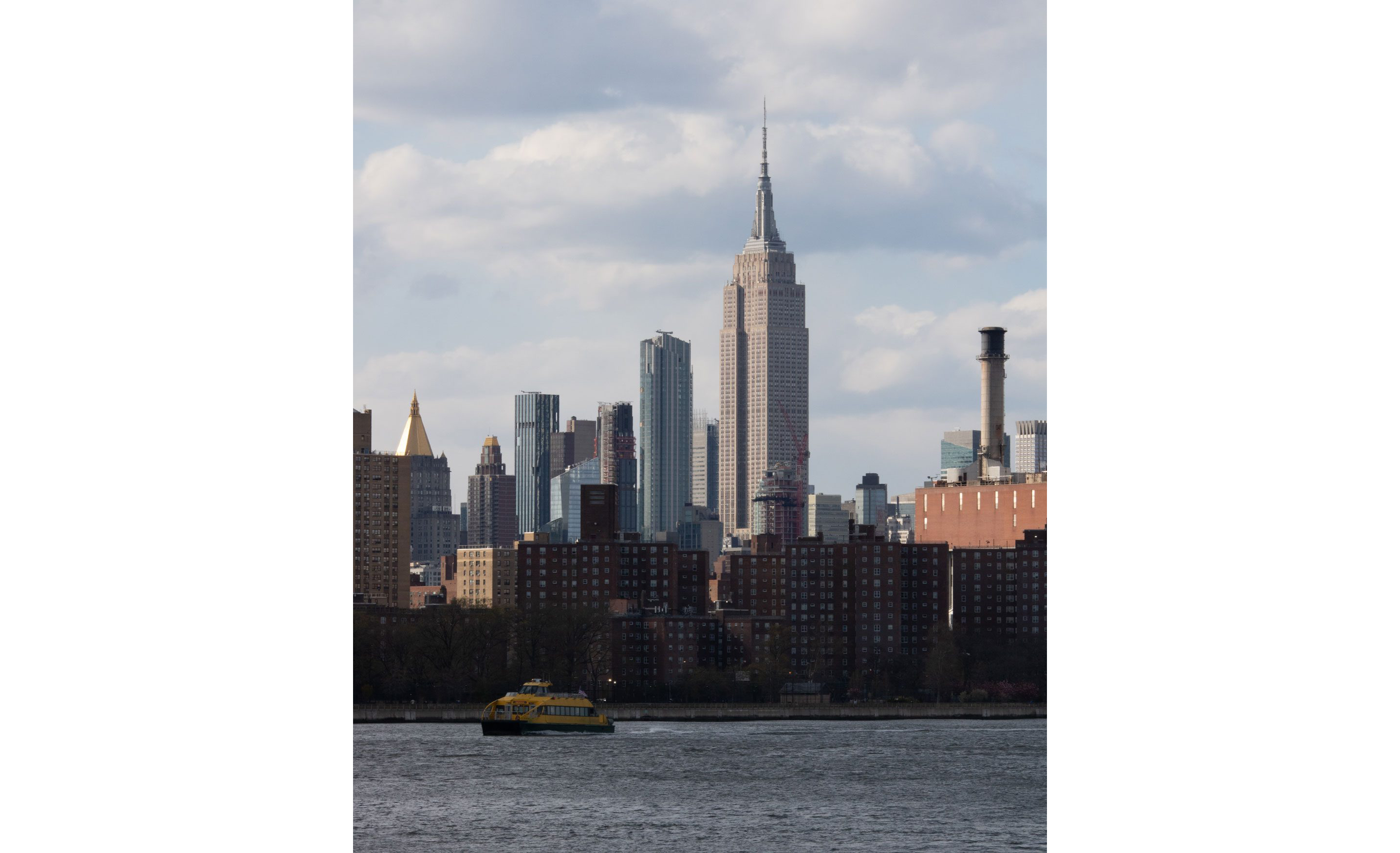 The beautiful evening skyline of New York City.