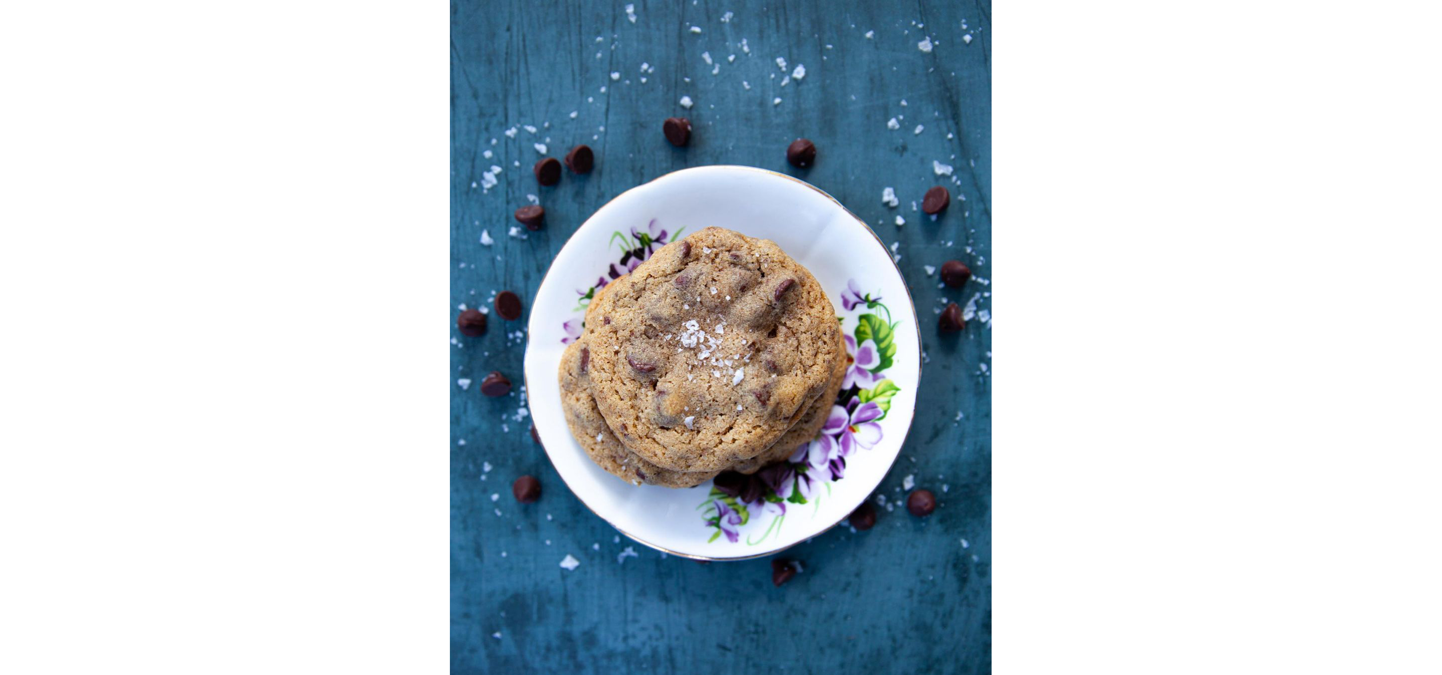 A plate of licorice cookies.