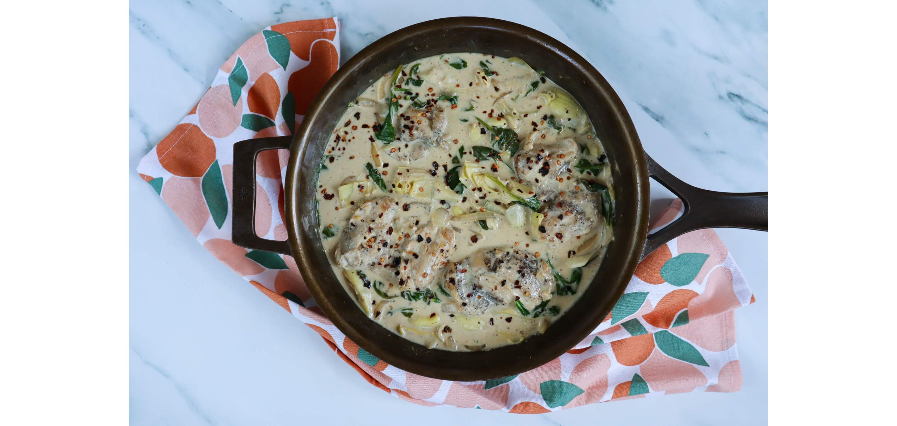 A chicken dish made with licorice tea.