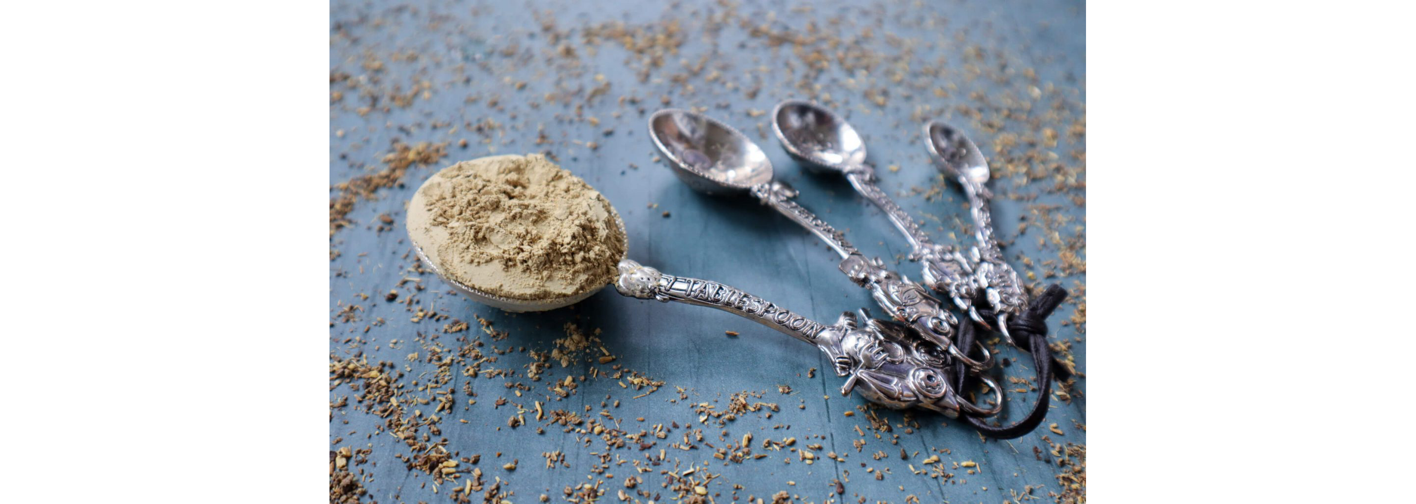 A spoonful of licorice powder.