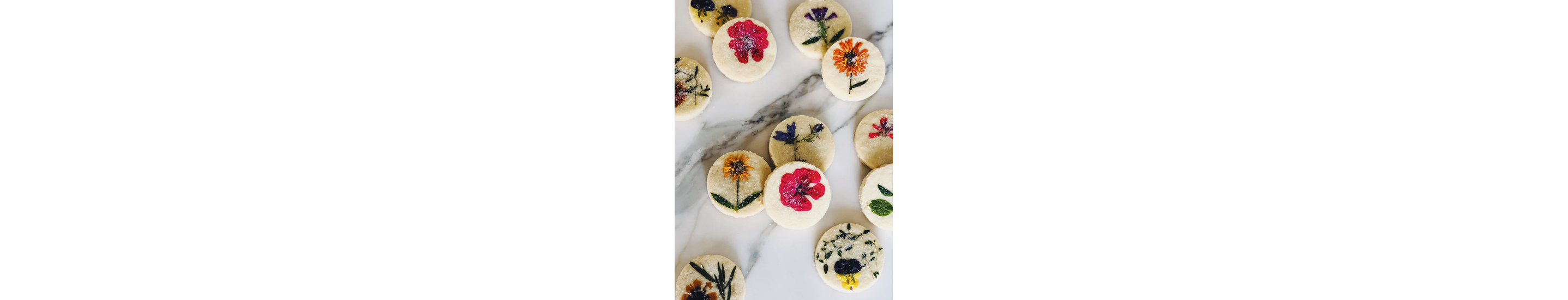 Flower Pressed Shortbread Cookies