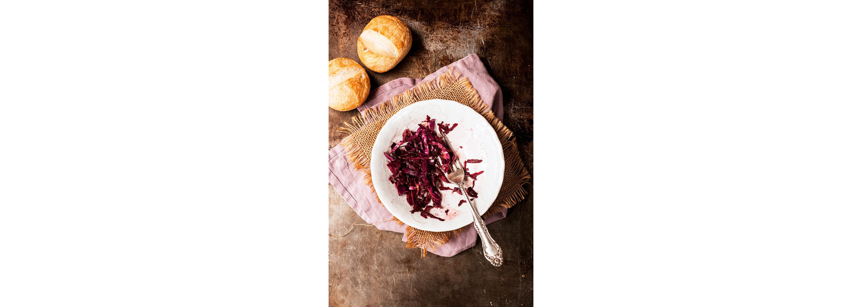 Shredded beetroot in a bowl.