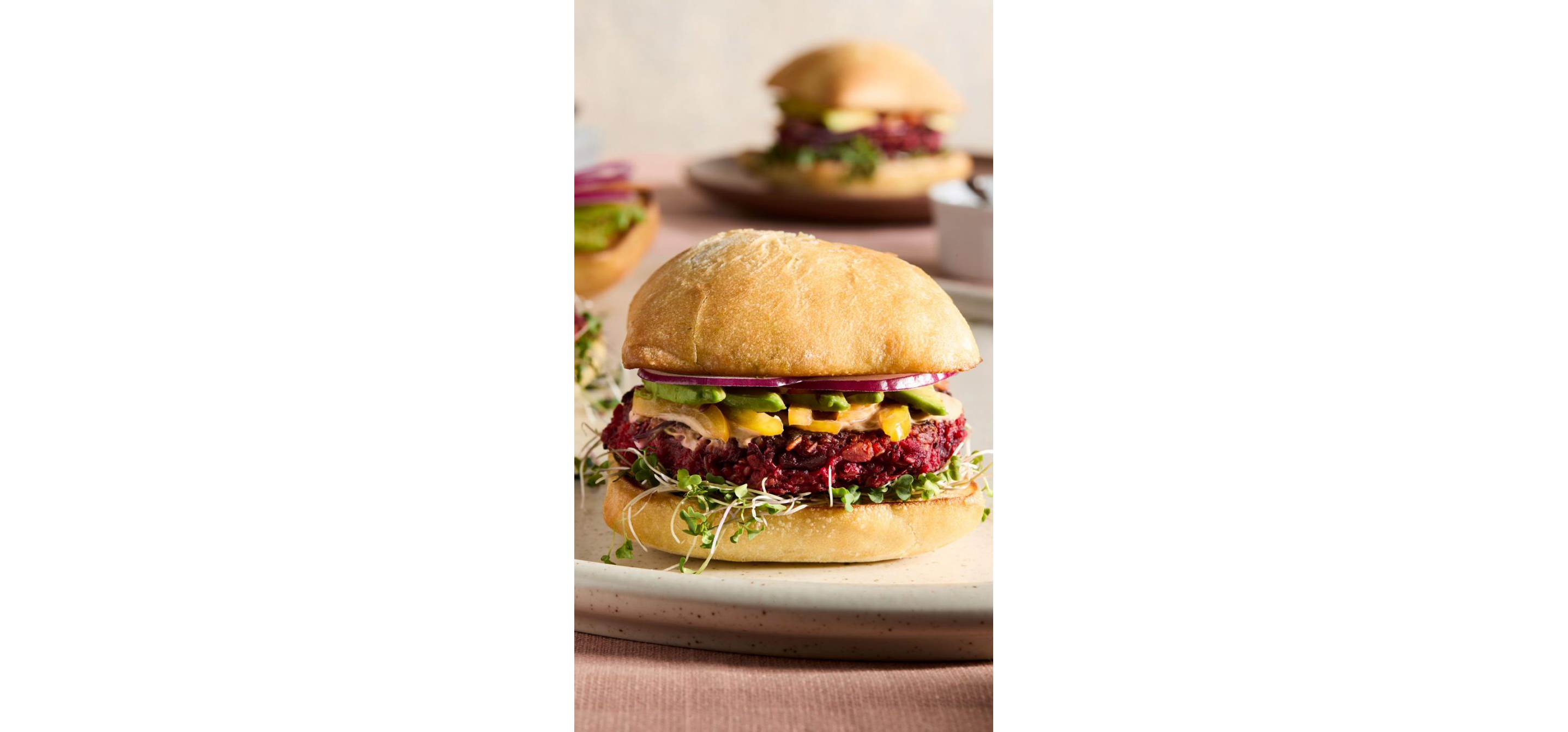 A beetroot burger.