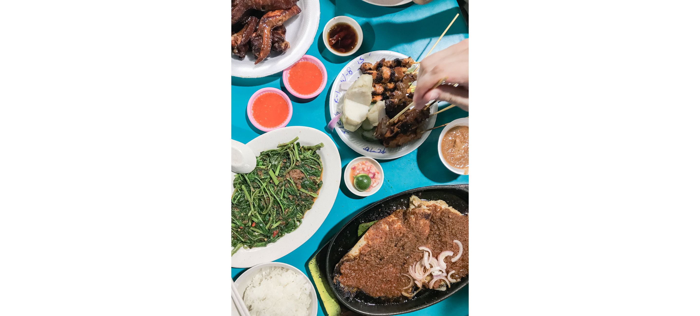 A variety of Asian dishes resting on a table.