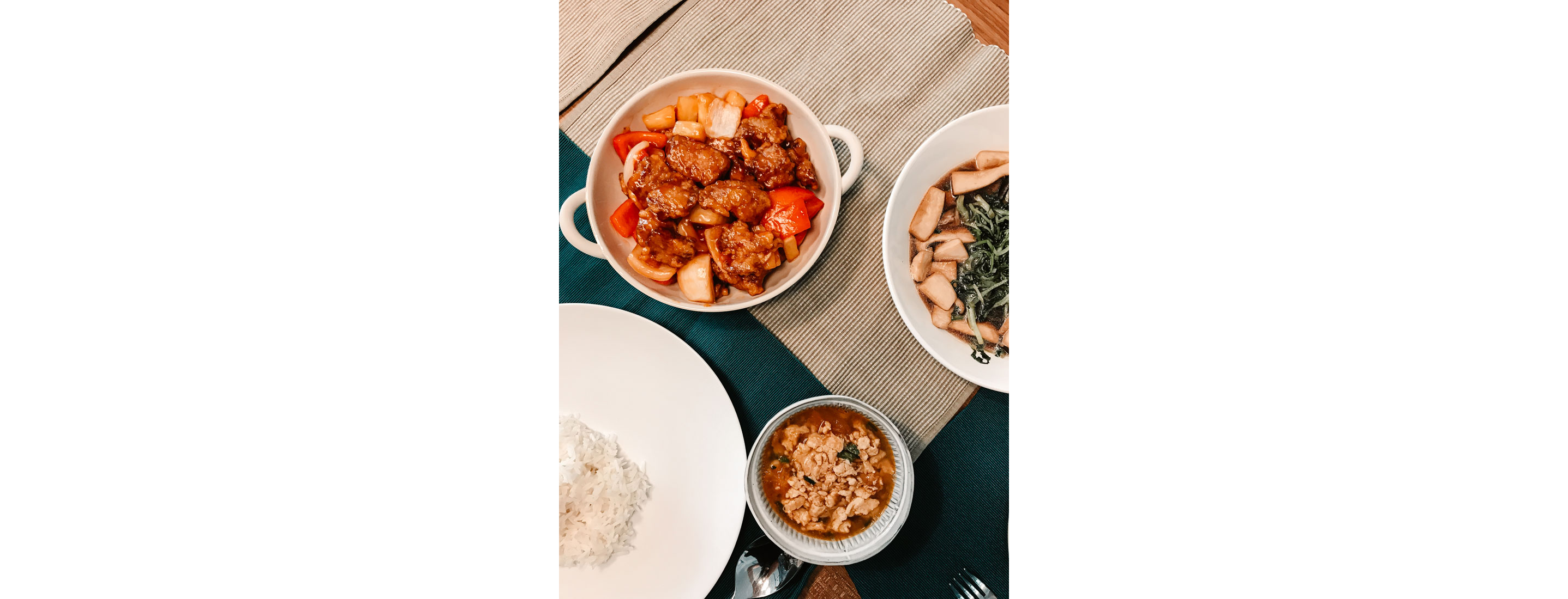 Sweet and sour pork served in a large bowl.