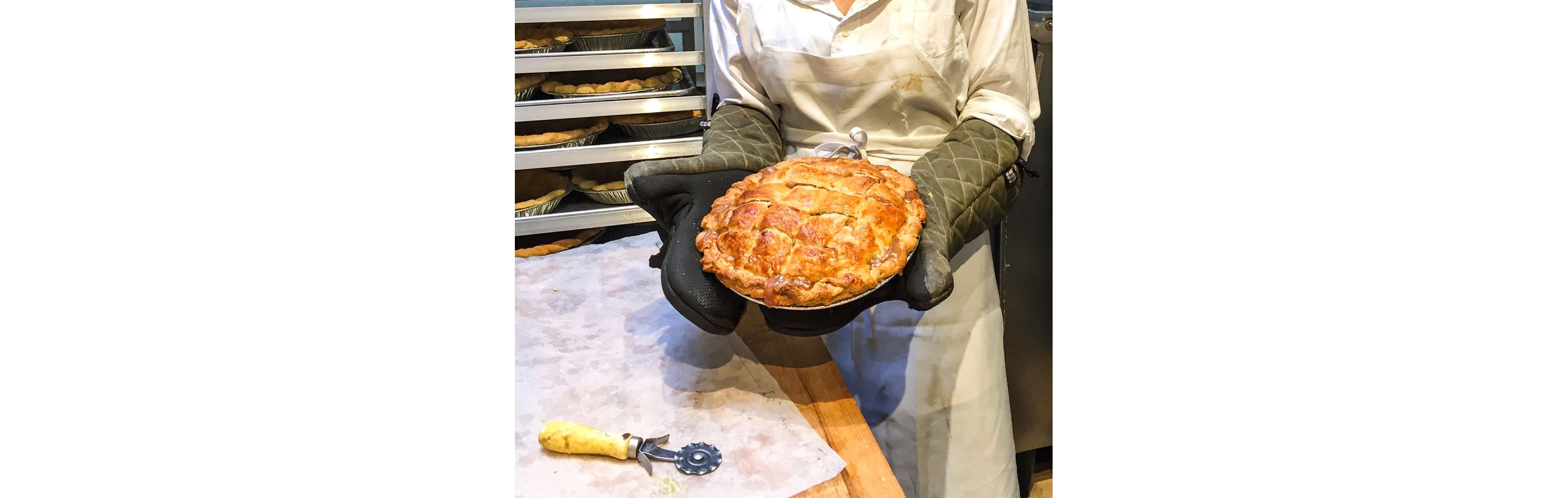 A freshly baked pie.