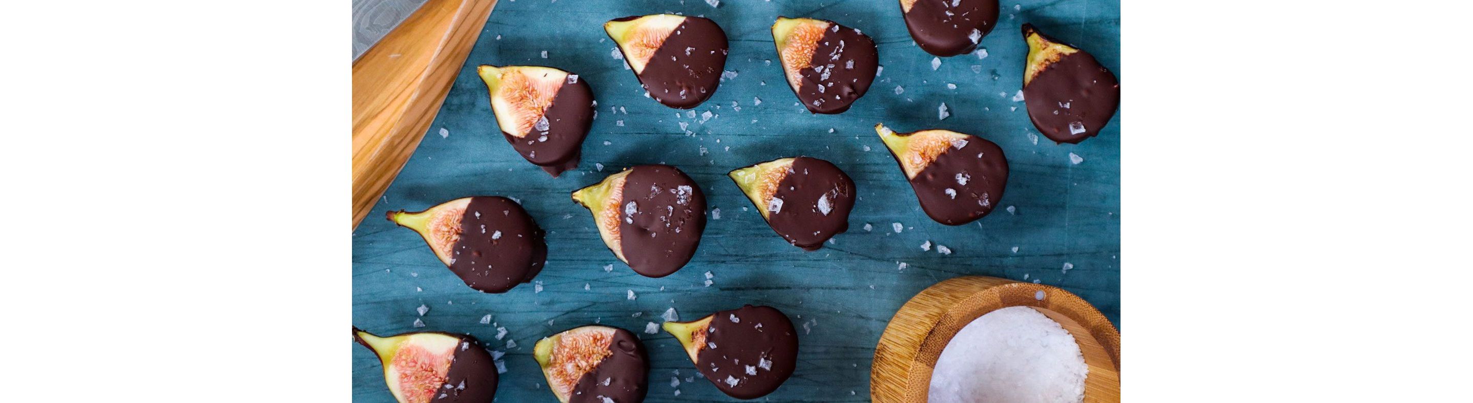 Chocolate covered fruit lightly salted.