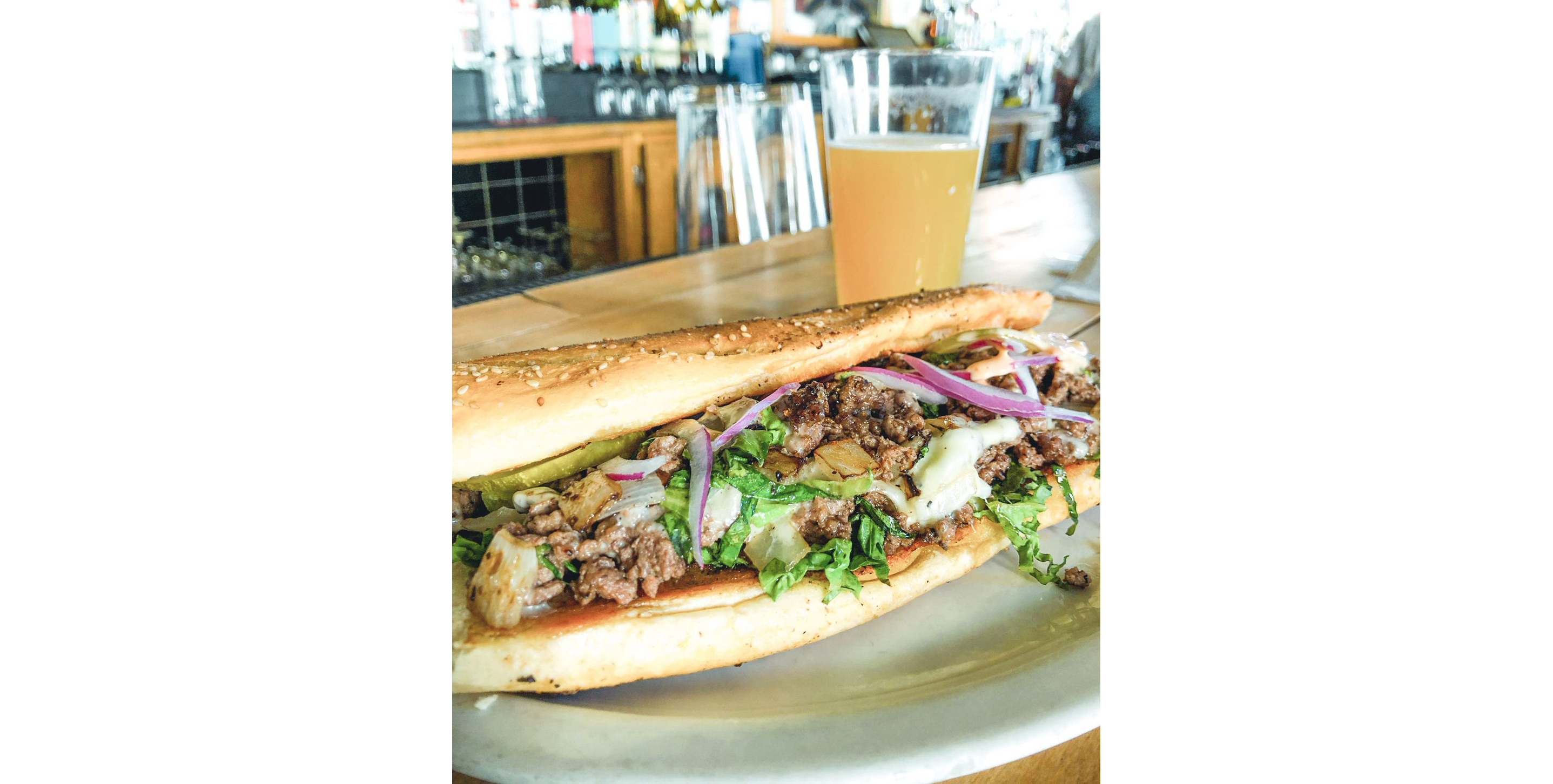 A Philadelphia cheesesteak.