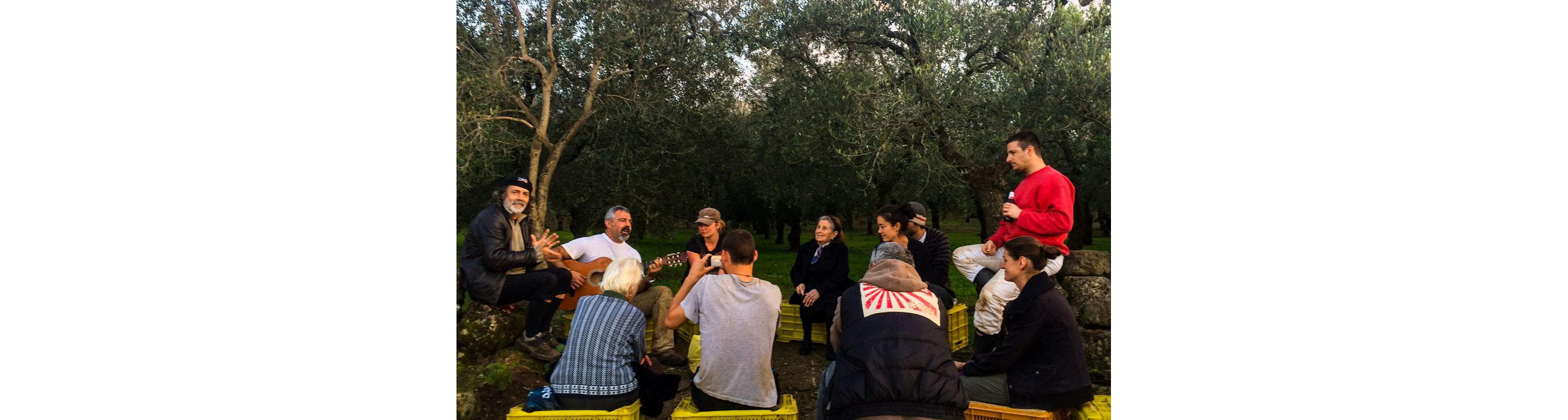 A family playing music.