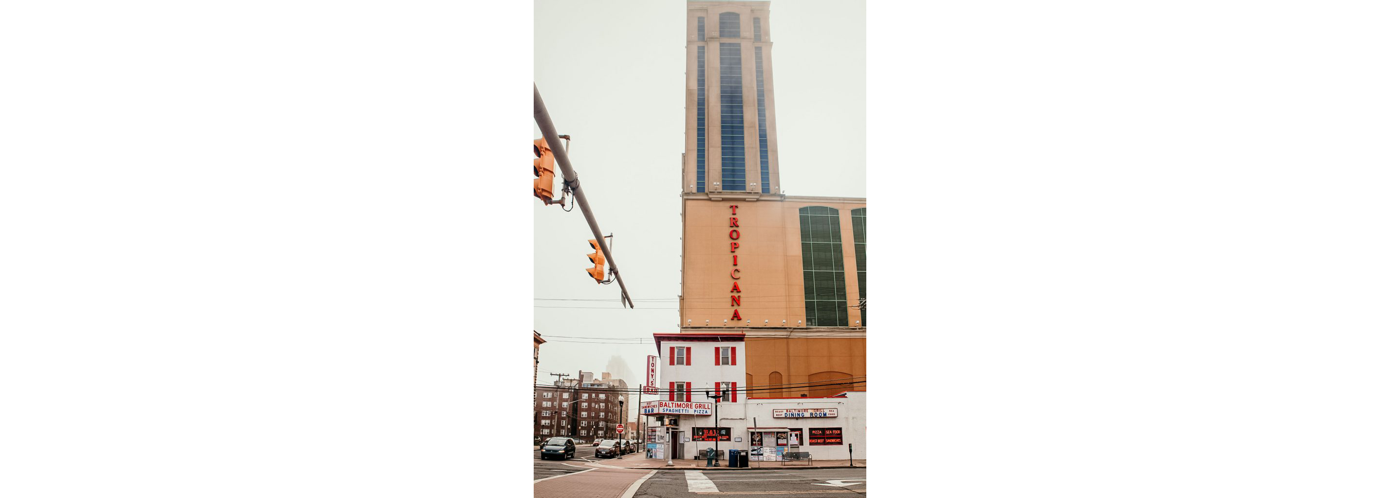 The architecture surrounding Tony's Baltimore Grill.