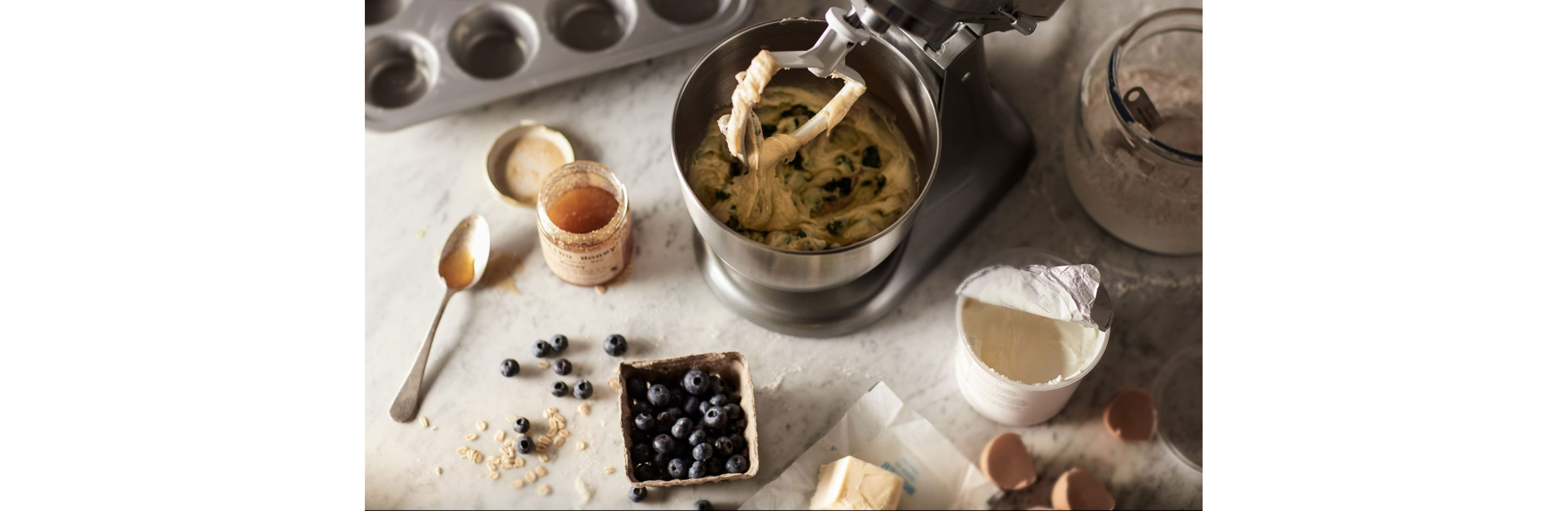 A pie mixture in a stainless steel mixing bowl.